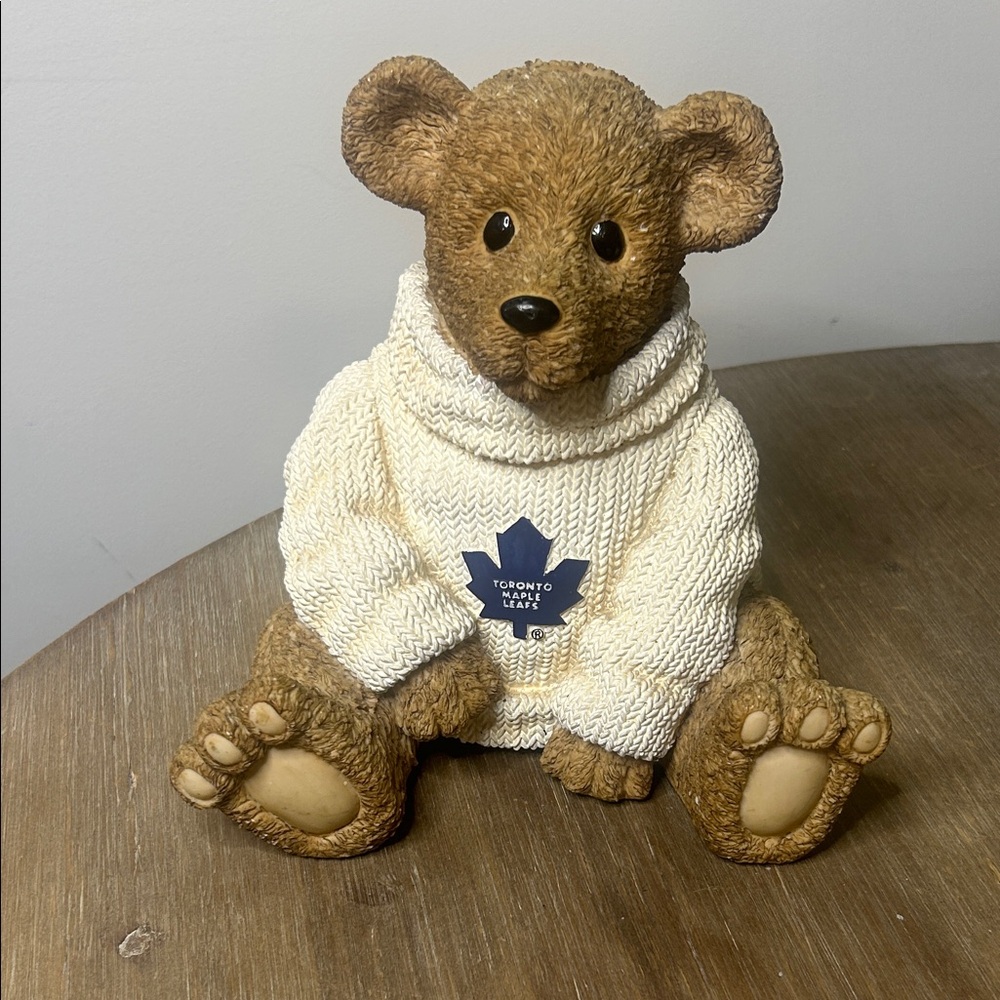 NHL Toronto Maple Leafs Resin Coin Bank Bear Collectible - Picture 3 of 17